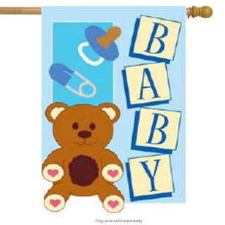 It's A Baby Boy Applique Decorative Large House Flag It's A Baby Boy Applique Decorative Large House Flag
