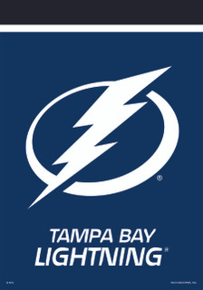 Tampa Bay Lightning NHL logo on blue flag, Briarwood Lane licensed nhl flags.