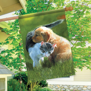 Friendship Pets Spring House Flag