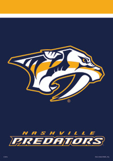 Nashville Predators NHL flag by Briarwood Lane, licensed NHL team logo on navy blue background.