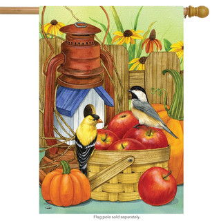 Autumn Display Birds House Flag