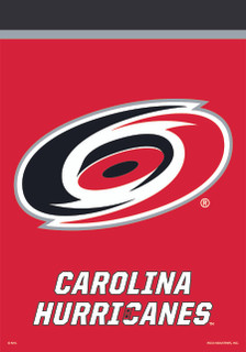Briarwood Lane Carolina Hurricanes NHL licensed garden flag with red, white, and black logo design.