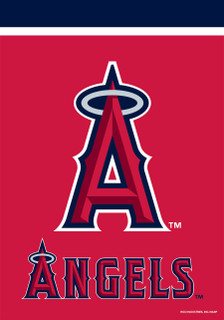 Briarwood Lane Los Angeles Angels MLB Licensed Garden Flag with red and blue team logo.