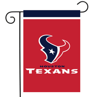 Briarwood Lane Houston Texans NFL Licensed Garden Flag, red with navy blue and white details.