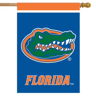 Florida Gators NCAA Licensed House Flag by Briarwood Lane, official college sports banner with colorful design.