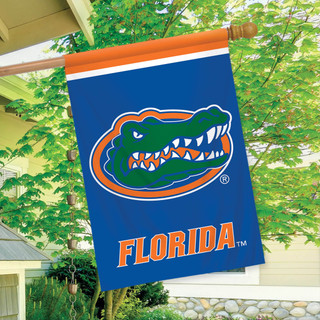Briarwood Lane official NCAA Florida Gators house flag, colorful decorative banner for porch or yard display.