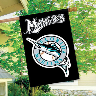 Florida Marlins Applique Embroidered House Flag MLB