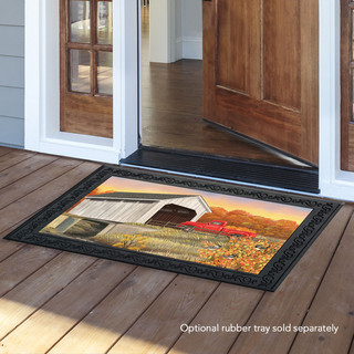 Autumn Bridge Sunset Doormat