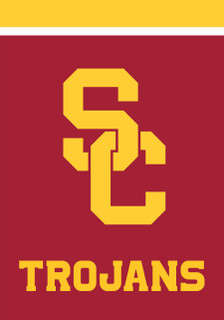 USC Trojans NCAA Licensed Garden Flag by Briarwood Lane, official team colors, small decorative banner.