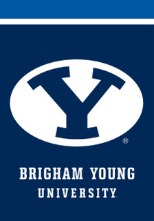 Briarwood Lane BYU Cougars NCAA Licensed small garden flag with colorful printed university logo design.