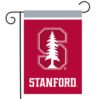 Briarwood Lane Stanford Cardinal NCAA Licensed small garden flag with white tree logo on red.