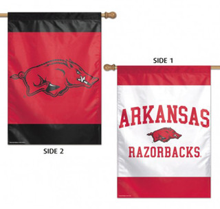 University of Arkansas Razorbacks 2 Sided NCAA House Flag