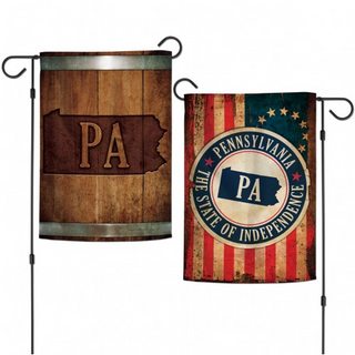 Wincraft State of Pennsylvania Two-Sided Garden Flag, PA, Keystone state flag, state of PA design.