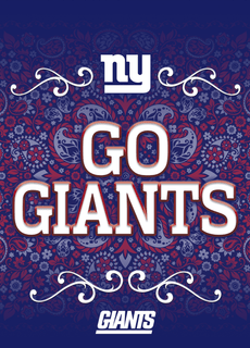 New York Giants Paisley NFL Garden Flag