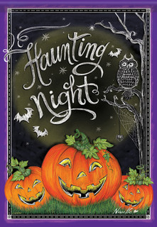 Haunting Night Halloween House Flag