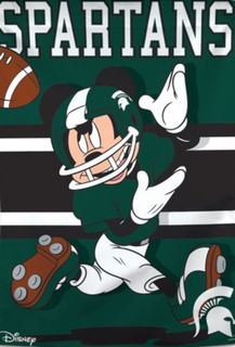 Michigan State University Spartans NCAA Mickey Mouse House Flag