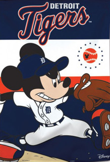 WinCraft Detroit Tigers MLB Mickey Mouse Baseball House Flag