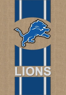 Detroit Lions NFL Licensed Burlap House Flag Detroit Lions NFL Licensed Burlap House Flag