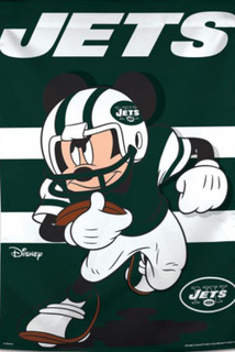 New York Jets Mickey Mouse Vertical Flag