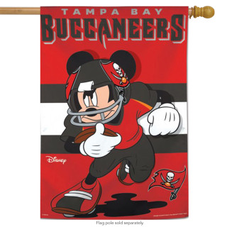 Tampa Bay Buccaneers NFL Mickey Mouse Football House Flag