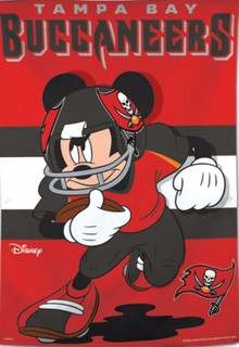 Tampa Bay Buccaneers NFL Mickey Mouse Football House Flag