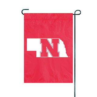 University of Nebraska Red Applique Garden Flag University of Nebraska Red Applique Garden Flag