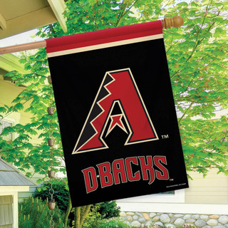 Briarwood Lane Arizona Diamondbacks MLB licensed house flag with red and black team logo design.