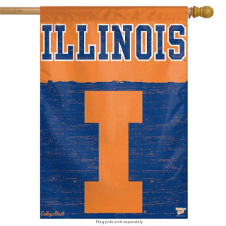 University of Illinois Vertical House Flag NCAA