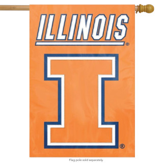 University of Illinois Applique & Embroidered Banner Flag NCAA