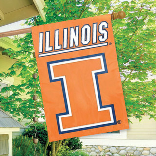 University of Illinois Applique & Embroidered Banner Flag NCAA
