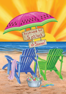 On The Beach Summer House Flag