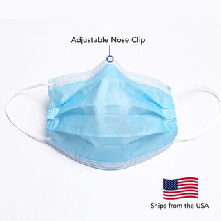 Disposable 3-Layer Face Masks - 20 Count