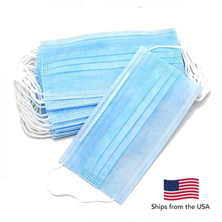 Disposable 3-Layer Face Masks - 20 Count