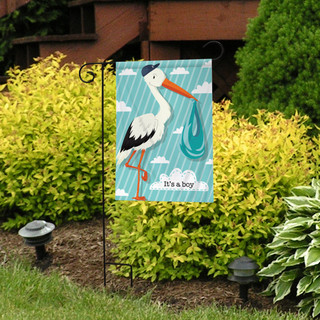 It's A Boy Stork Baby Garden Flag