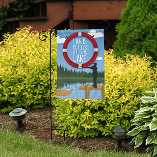 Better At The Lake Summer Garden Flag