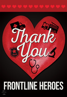 Frontline Heroes Salute Garden Flag