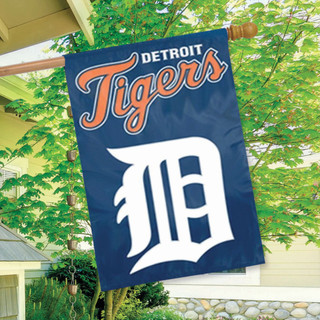 Detroit Tigers Applique & Embroidered Banner Flag MLB