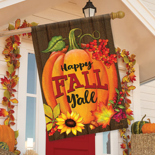 Fall Y'all Pumpkin House Flag