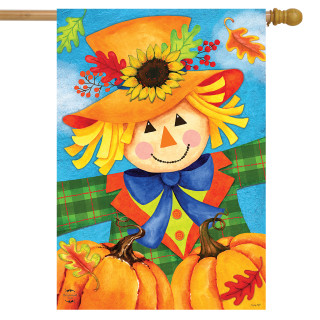 Harvest Celebration Scarecrow Fall House Flag