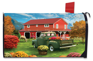 Farm Fresh Mums Autumn Mailbox Cover