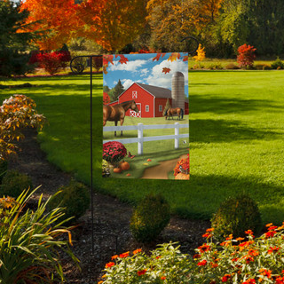 Pastures of Chance Fall Garden Flag
