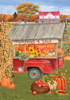 Pumpkins For Sale Autumn Garden Flag