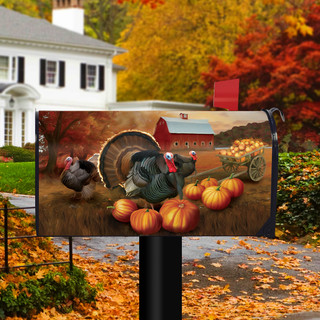 Autumn Turkeys Large /Oversized Mailbox Cover