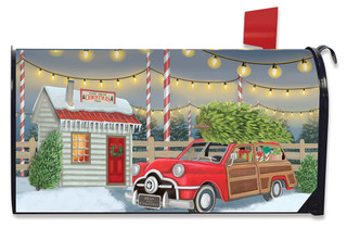 Home For Christmas Mailbox Cover