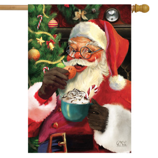 Cookies For Santa Christmas House Flag