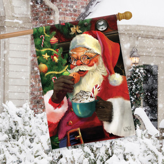 Cookies For Santa Christmas House Flag