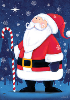 North Star Santa Christmas House Flag