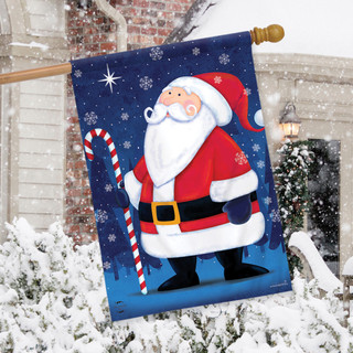 North Star Santa Christmas House Flag