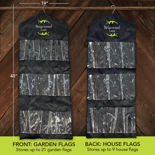 Briarwood Lane Decorative Flag Organizer for hanging storage of garden flags and houseflags.