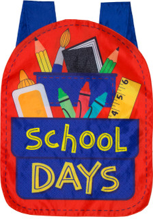 School Days Fall Applique House Flag